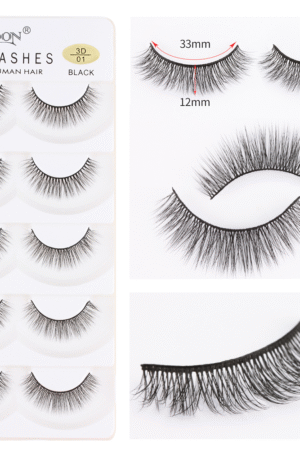 Irish Moon Eyelashes - Black 3D/01 (33mm x 12mm)